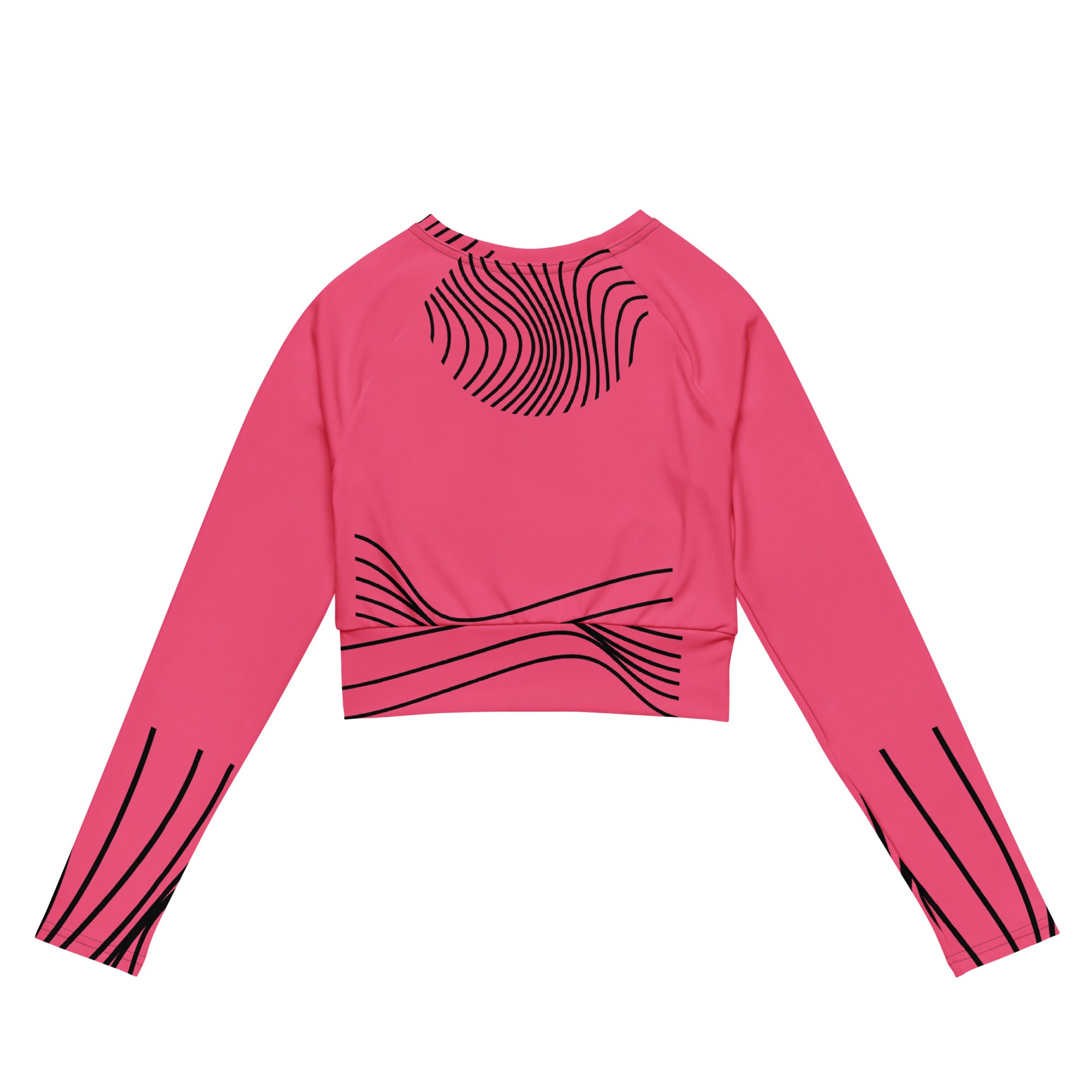 Long-sleeve crop top- activewear and streetwear. Women's gym or fitness top. WickedYo